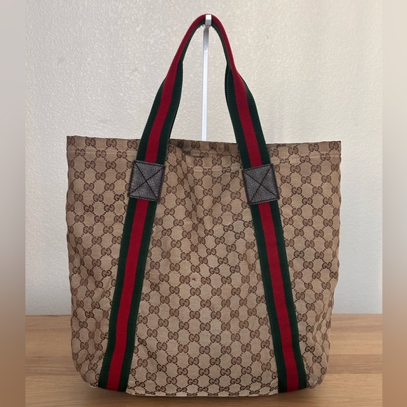 Gucci Cherry Line Canvas Tote Bag - Picture 3 of 17